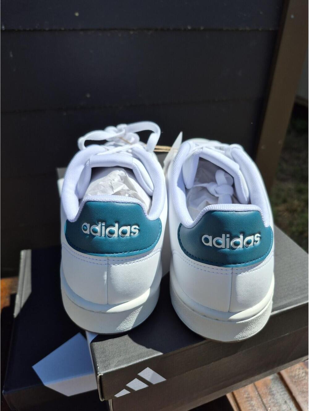 Adidas ADVANTAGE Mens Size 11.5 NEW w Box GW5537 White Tennis Shoes $70 Sneakers - Picture 6 of 9